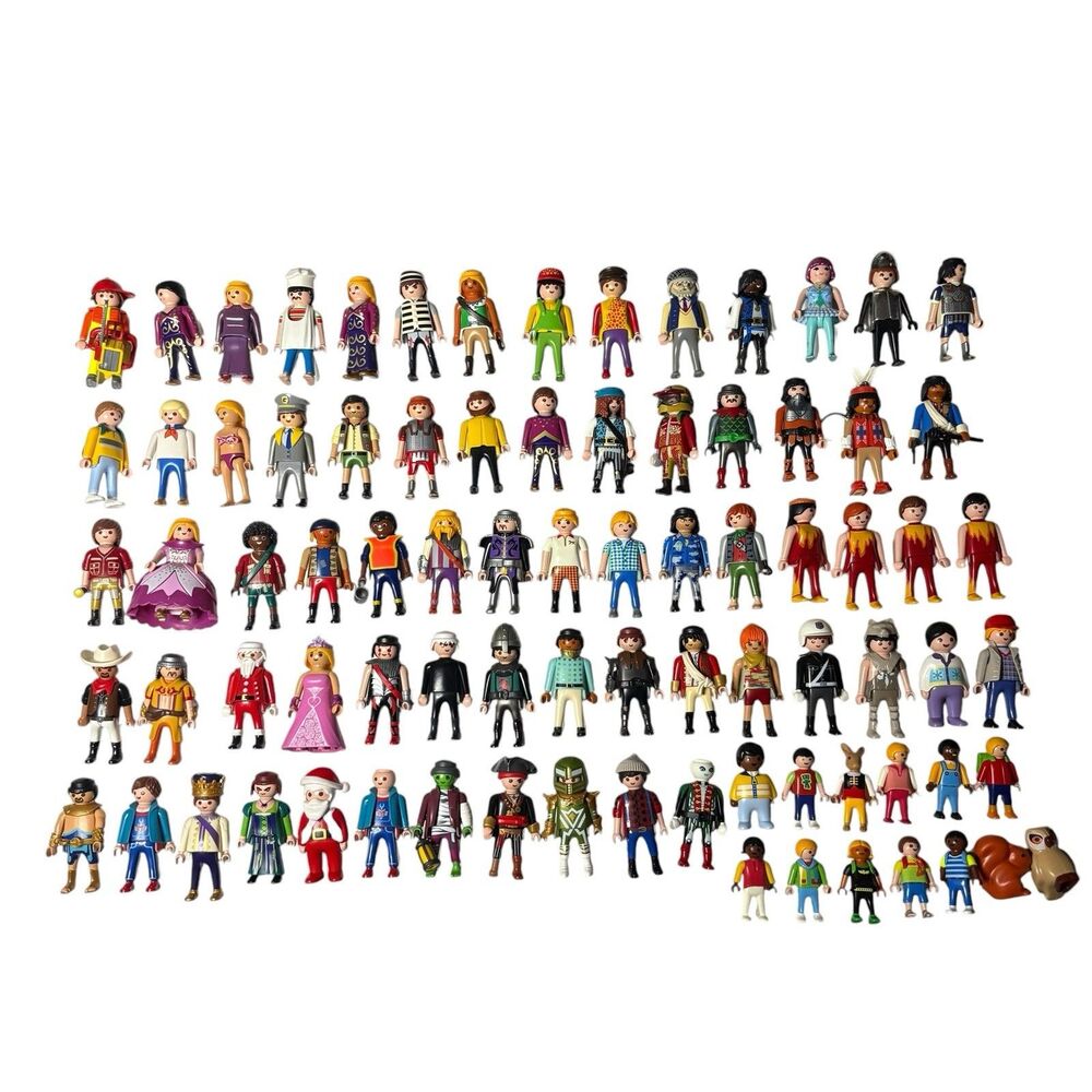 Lot of 82 Playmobil Figures & Accessories